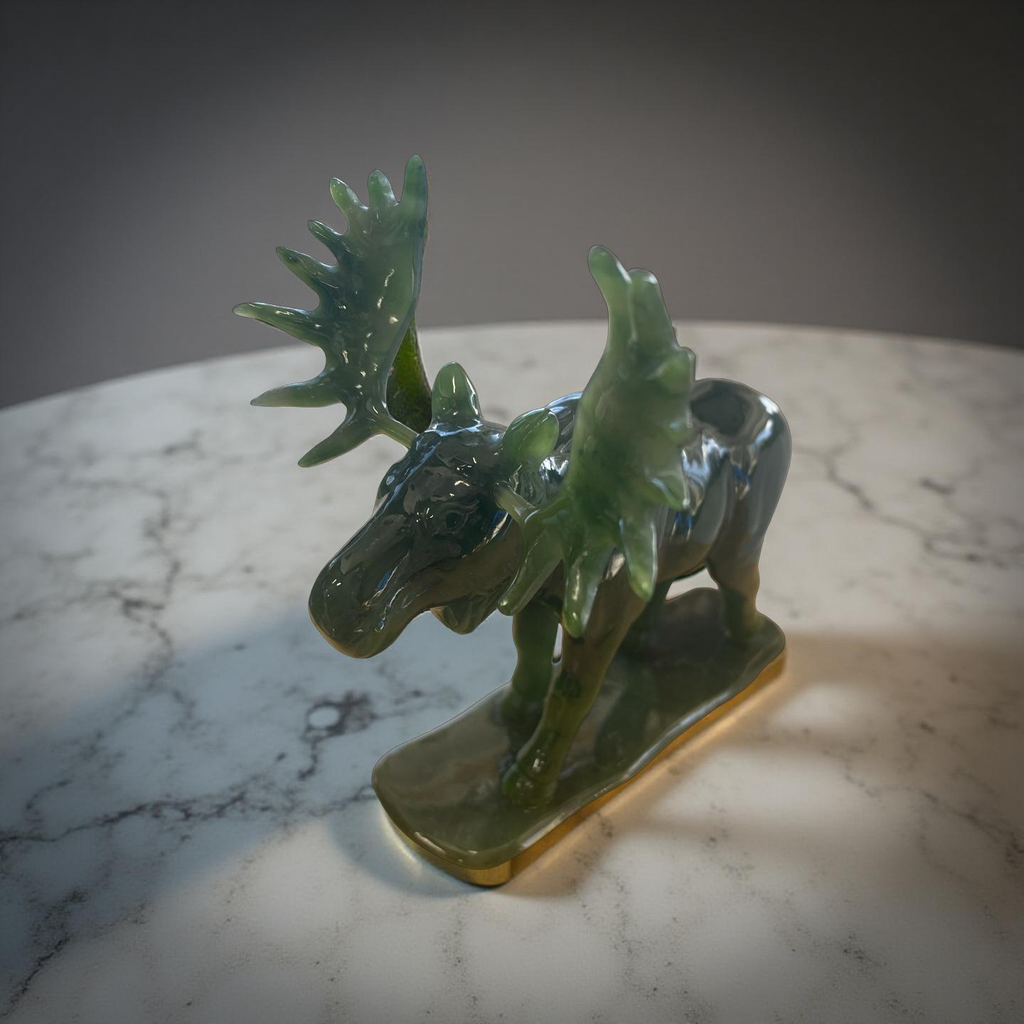 Jade Moose with base