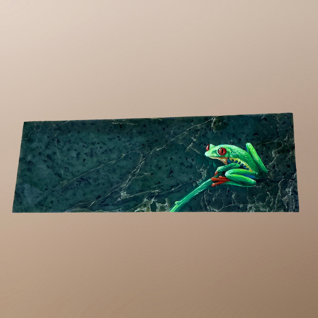 Frog painting on Jade