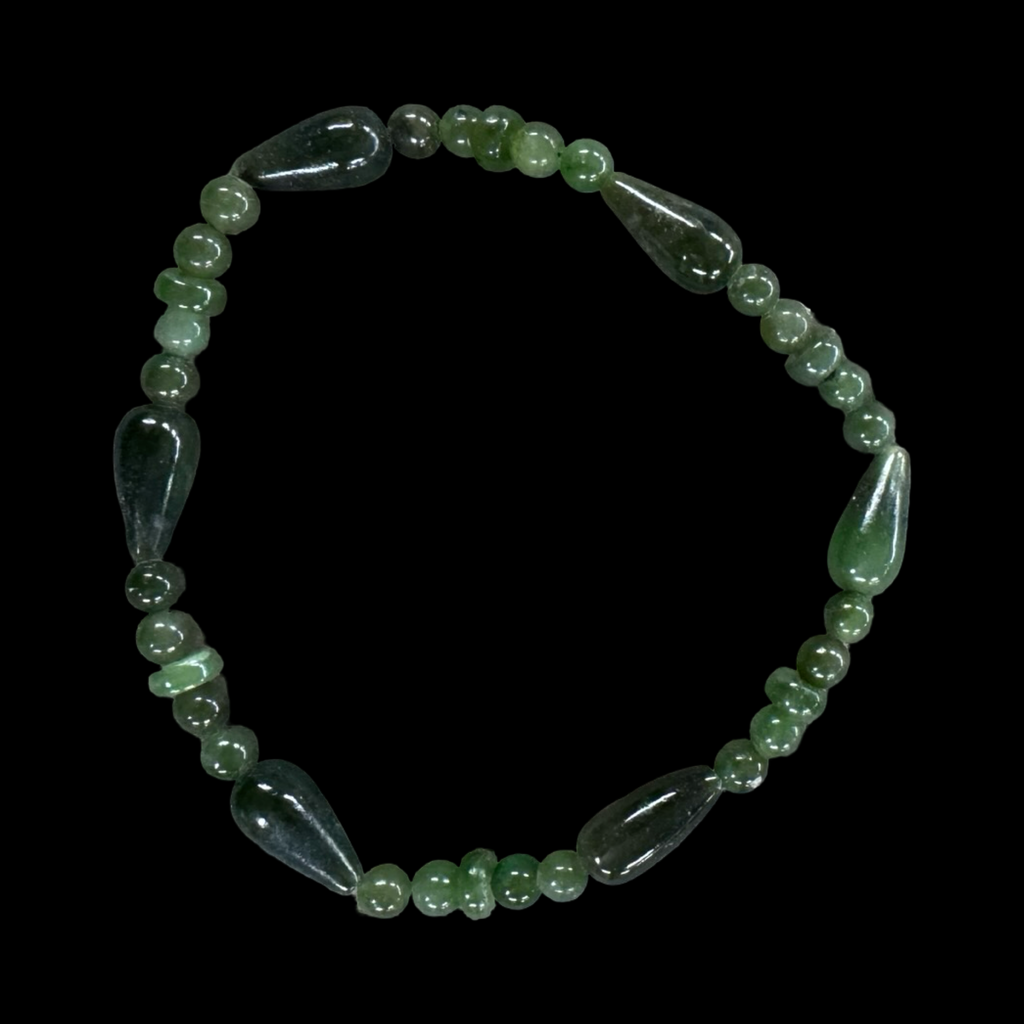 Mixed jade beaded bracelets