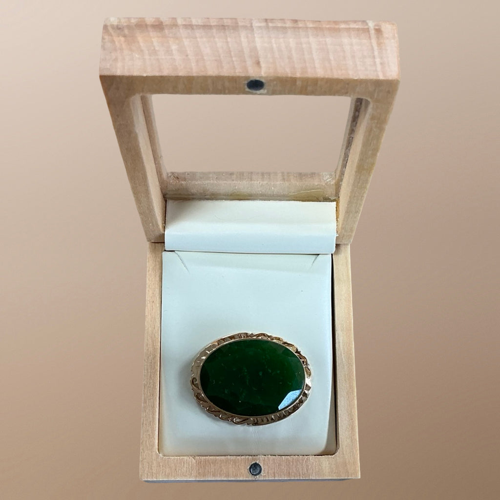 Jade Oval Brooch (Square Jade)