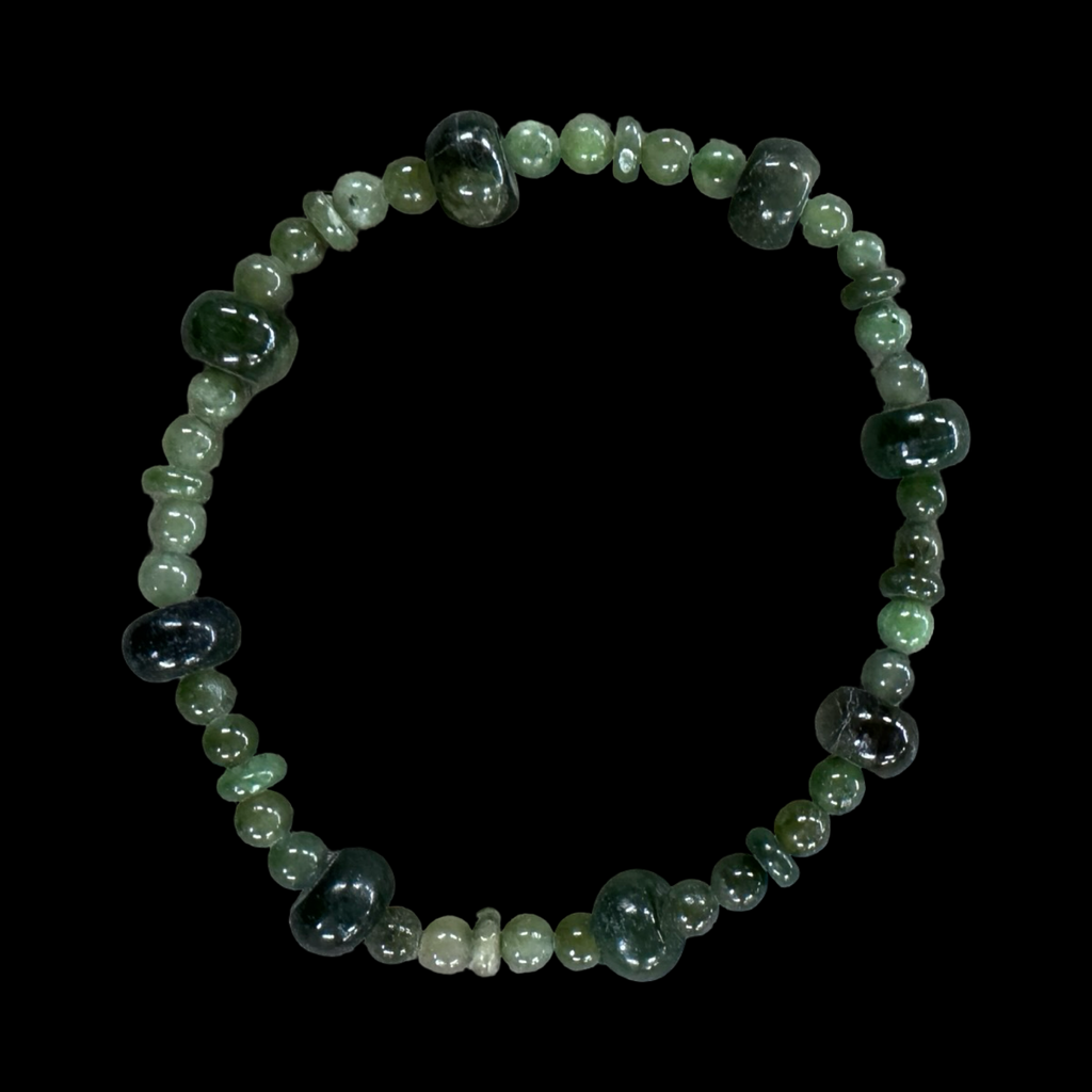 Mixed jade beaded bracelets