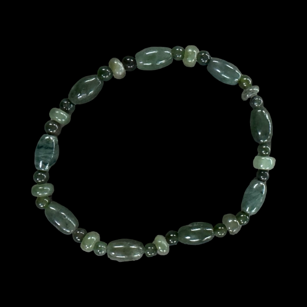 Mixed jade beaded bracelets