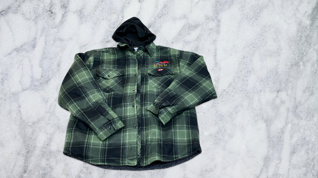 Green Plaid Fleece Jacket