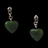 Jade Heart Dangle Earrings