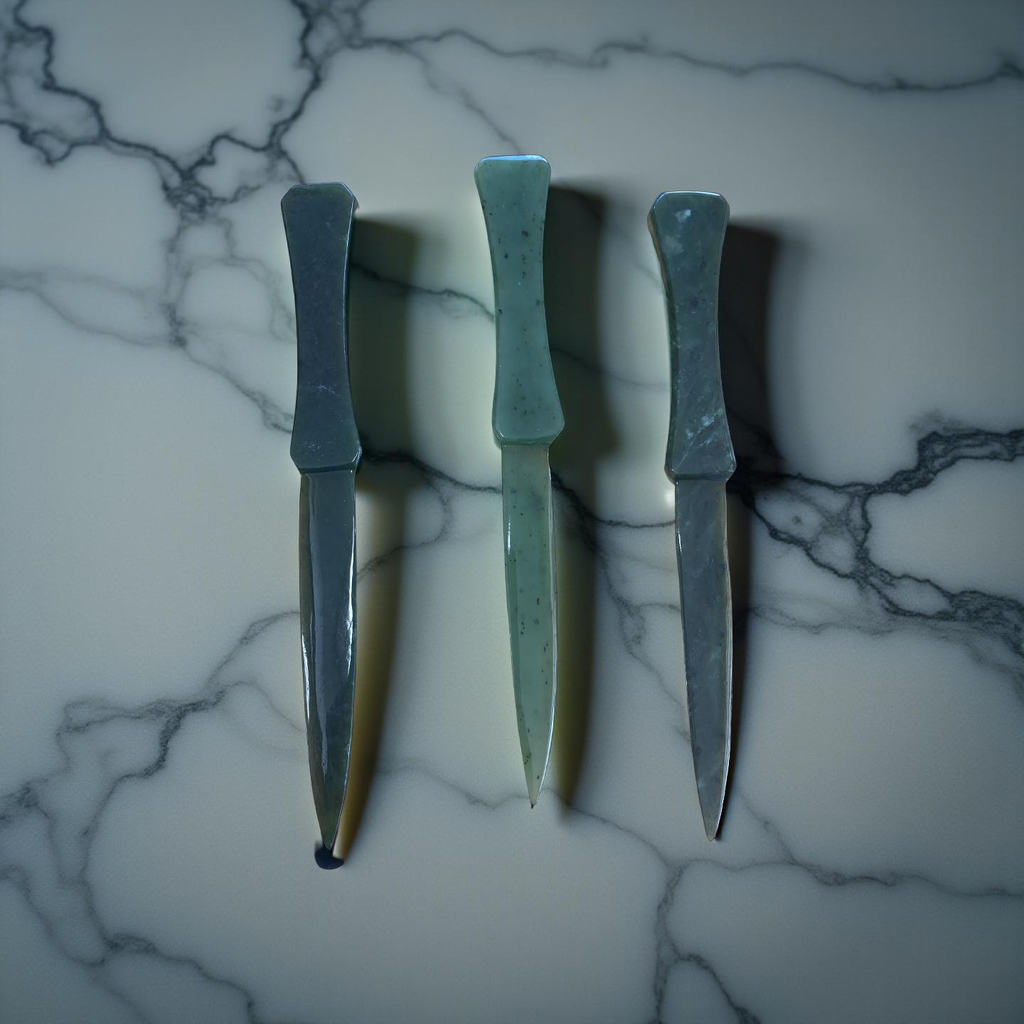 Jade Letter Opener (bamboo and bear)