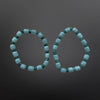 Blue Jade Barrel Bead Bracelet