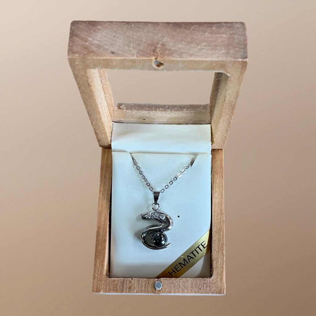 Hematite Silver Necklace