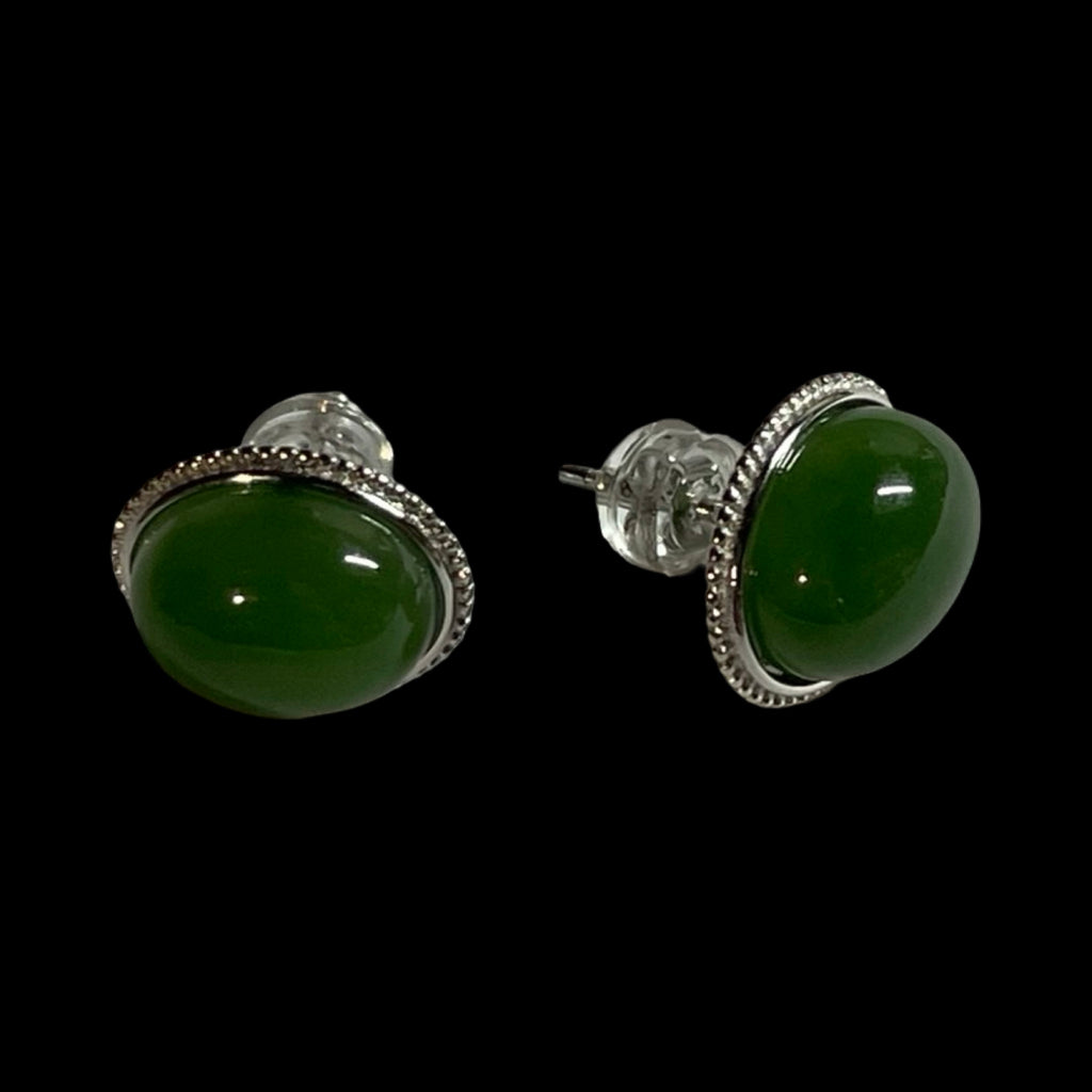 Jade Oval Stud