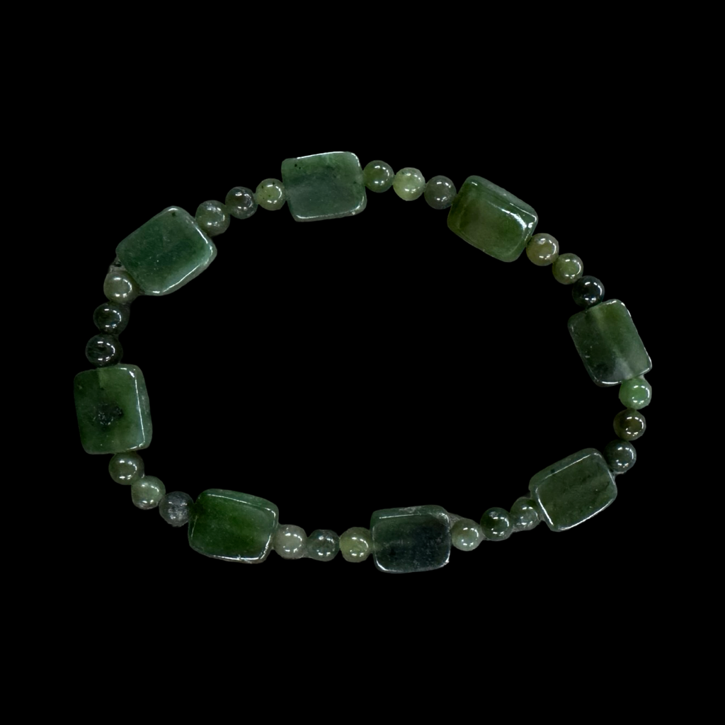 Mixed jade beaded bracelets