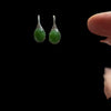 Jade Oval Drop Earrings