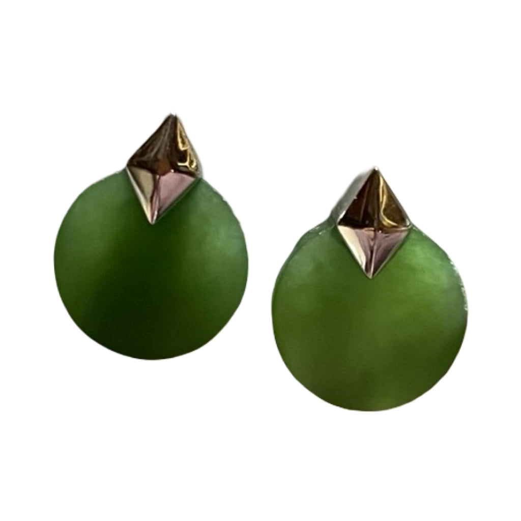 Jade Disc Studs
