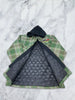 Green Plaid Flannel Quilted Jacket