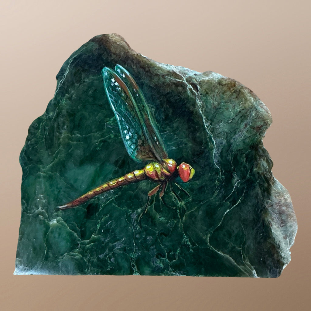 Dragonfly Painting on Jade