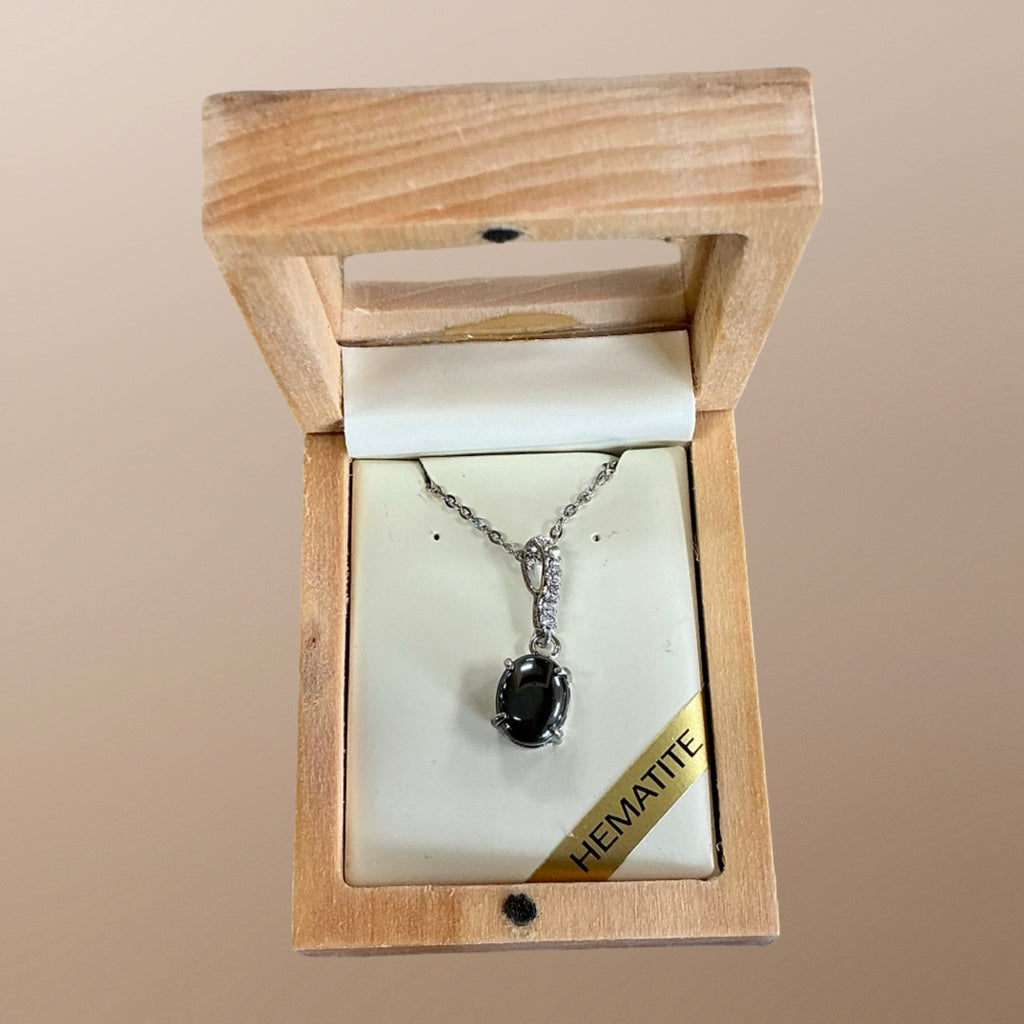 Oval Hematite Necklace