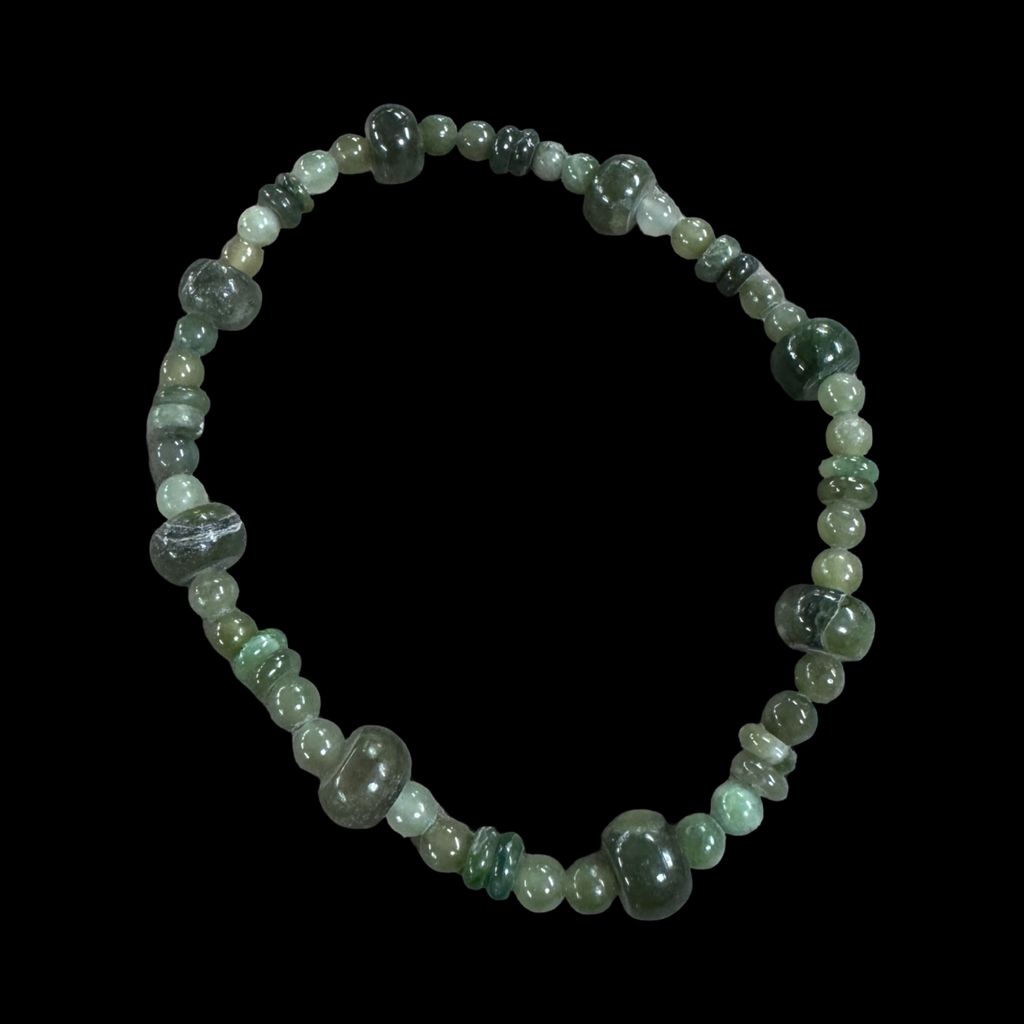 Mixed jade beaded bracelets