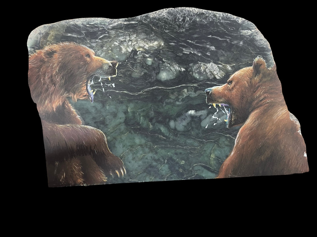 Two Grizzly Bears on Jade