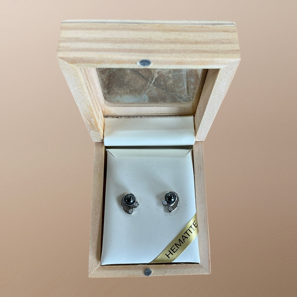 Small Hematite Studs