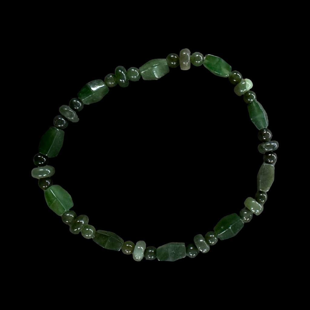 Mixed jade beaded bracelets