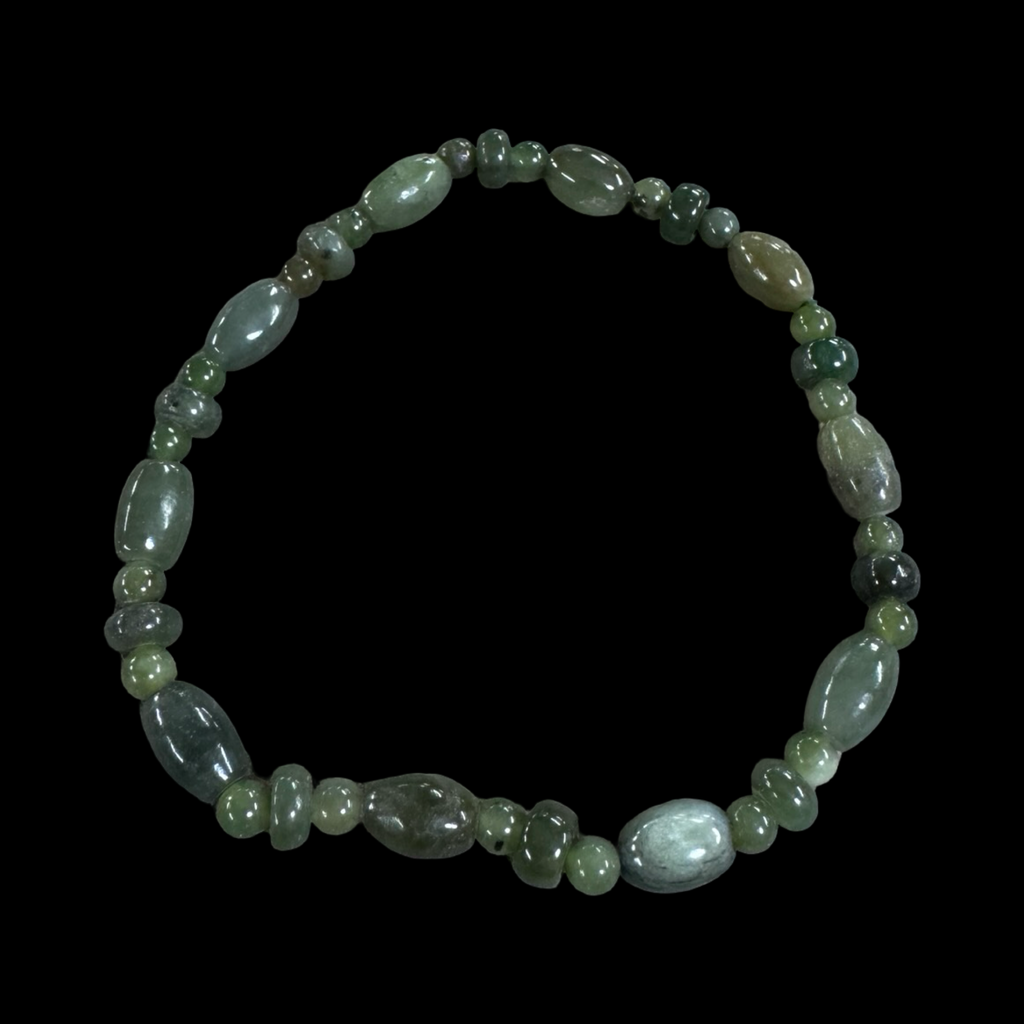 Mixed jade beaded bracelets