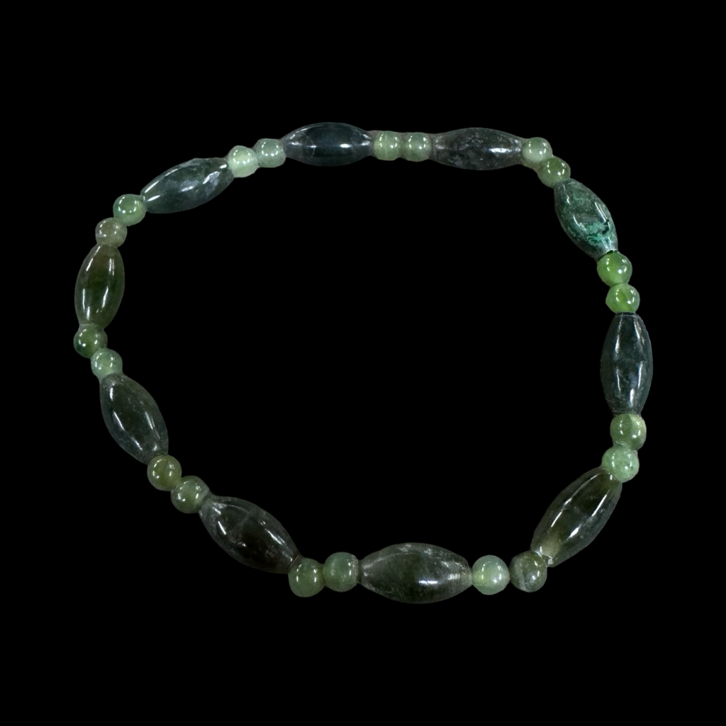 Mixed jade beaded bracelets