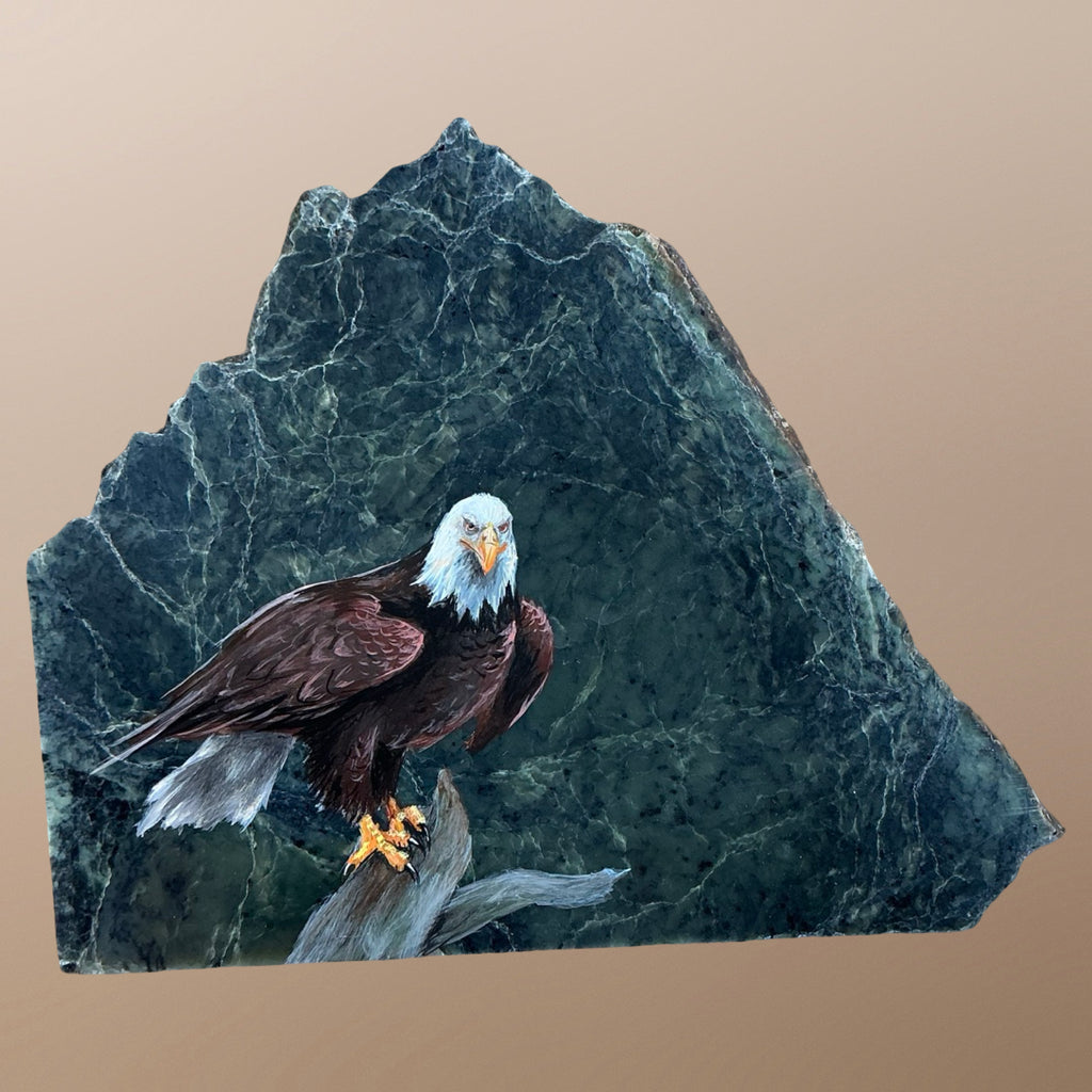 Eagle Painting on Jade