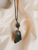 Abalone Necklace with a Jade Bead