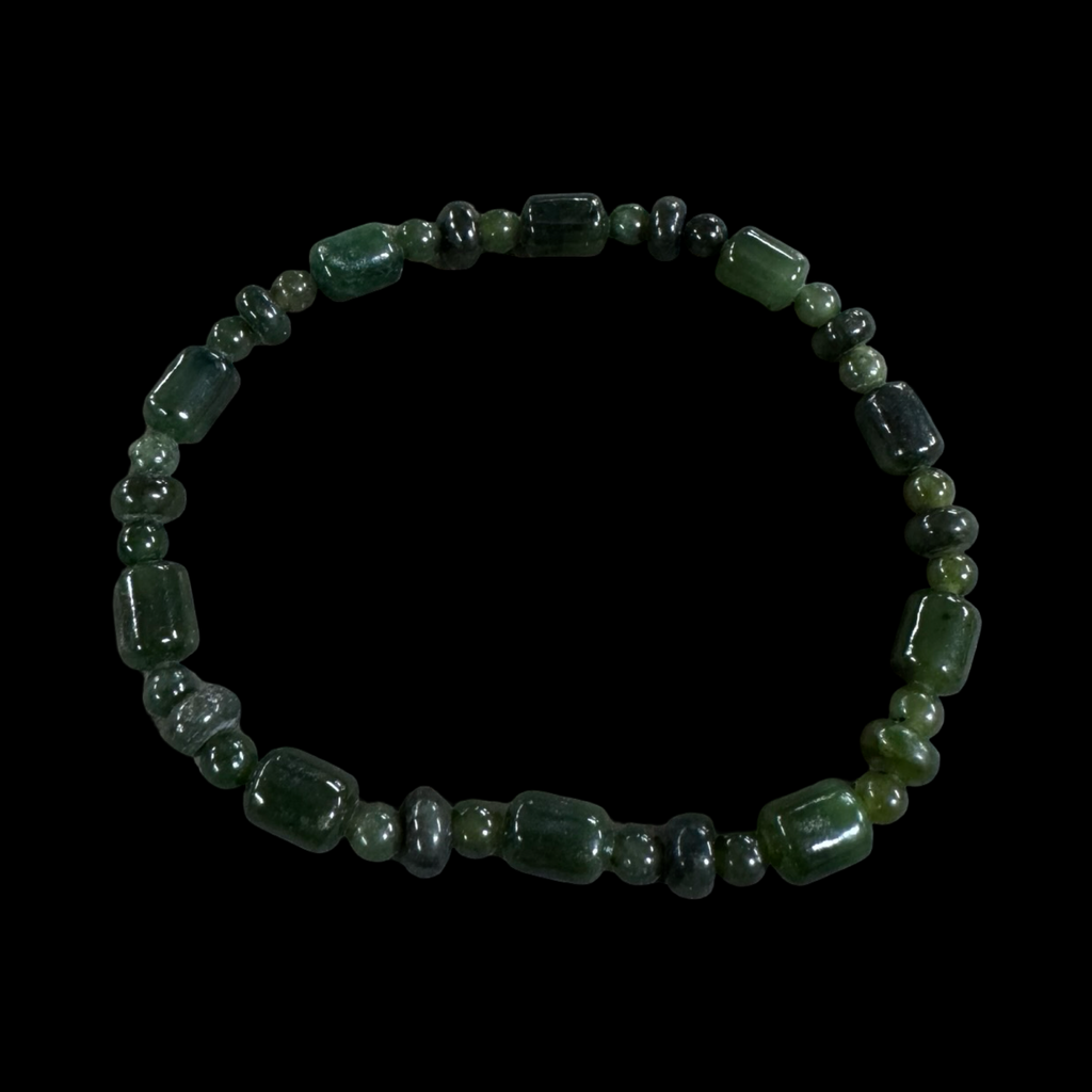 Mixed jade beaded bracelets