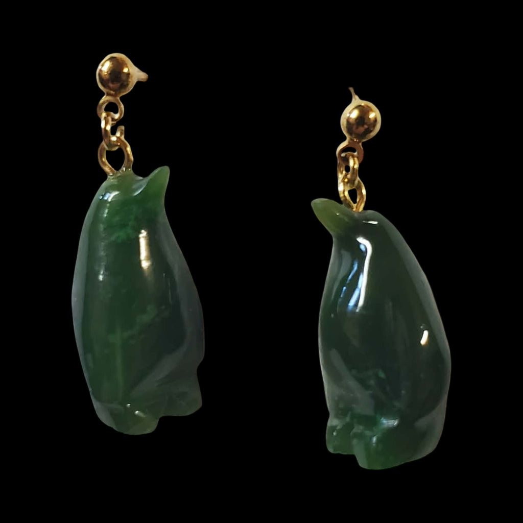 Jade Penguin Earrings