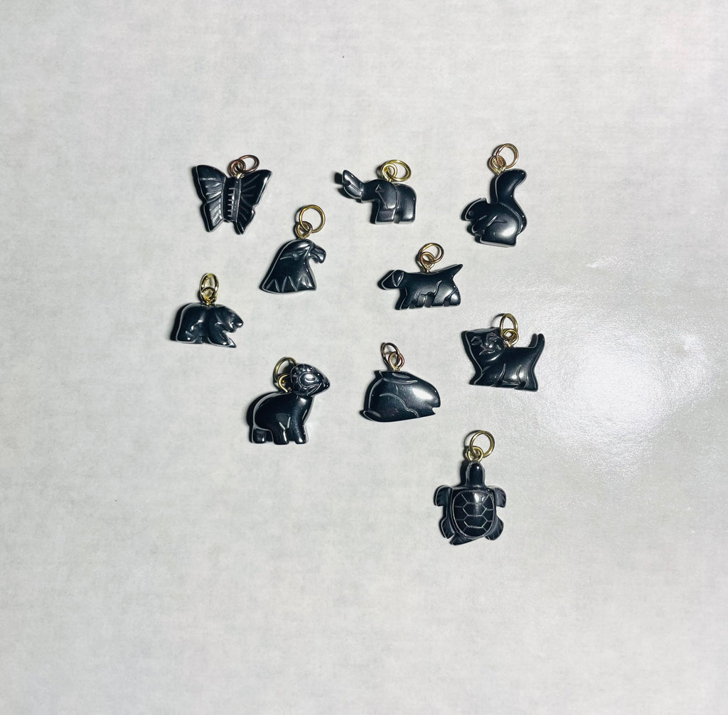 Hematite charms