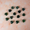 Jade Heart with Silver Bale
