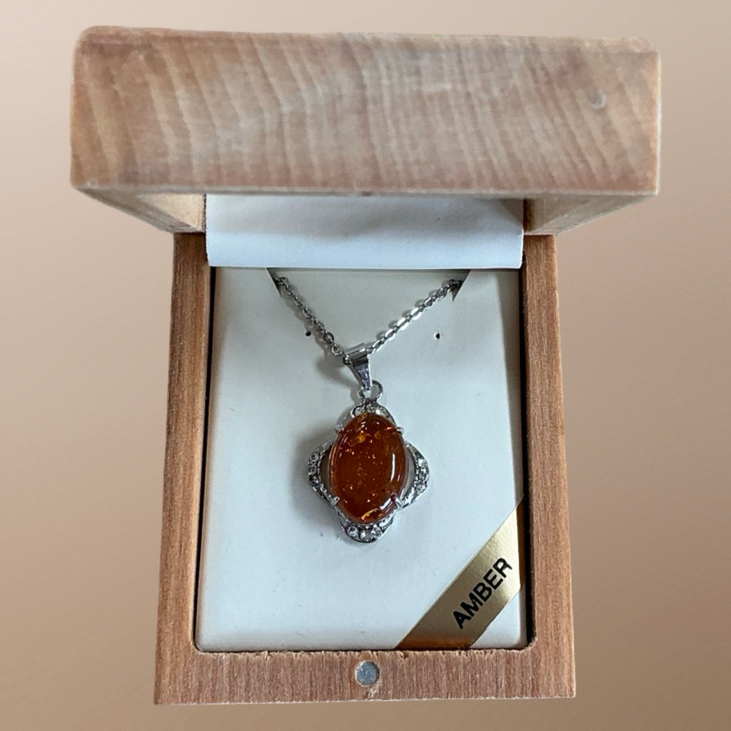 Amber Oval Necklace