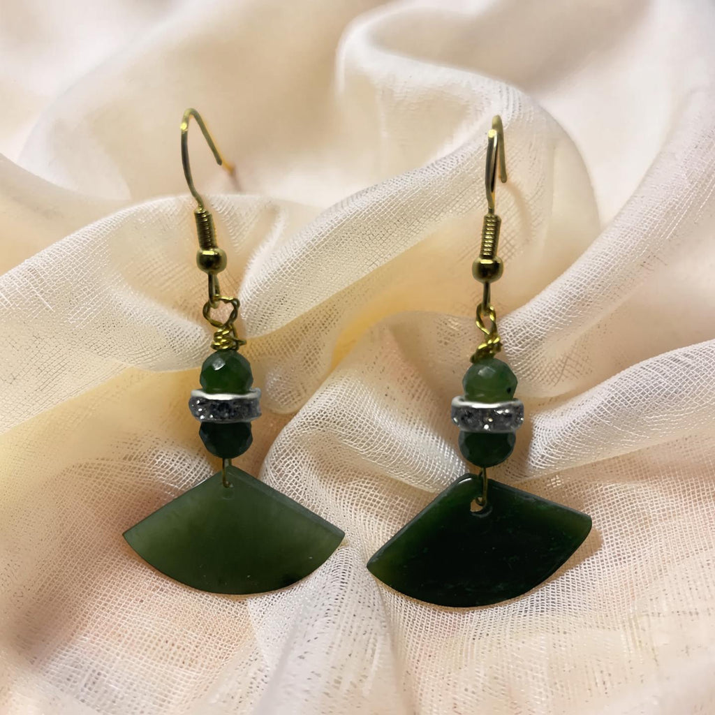 Jade Irregular Shaped Earrings