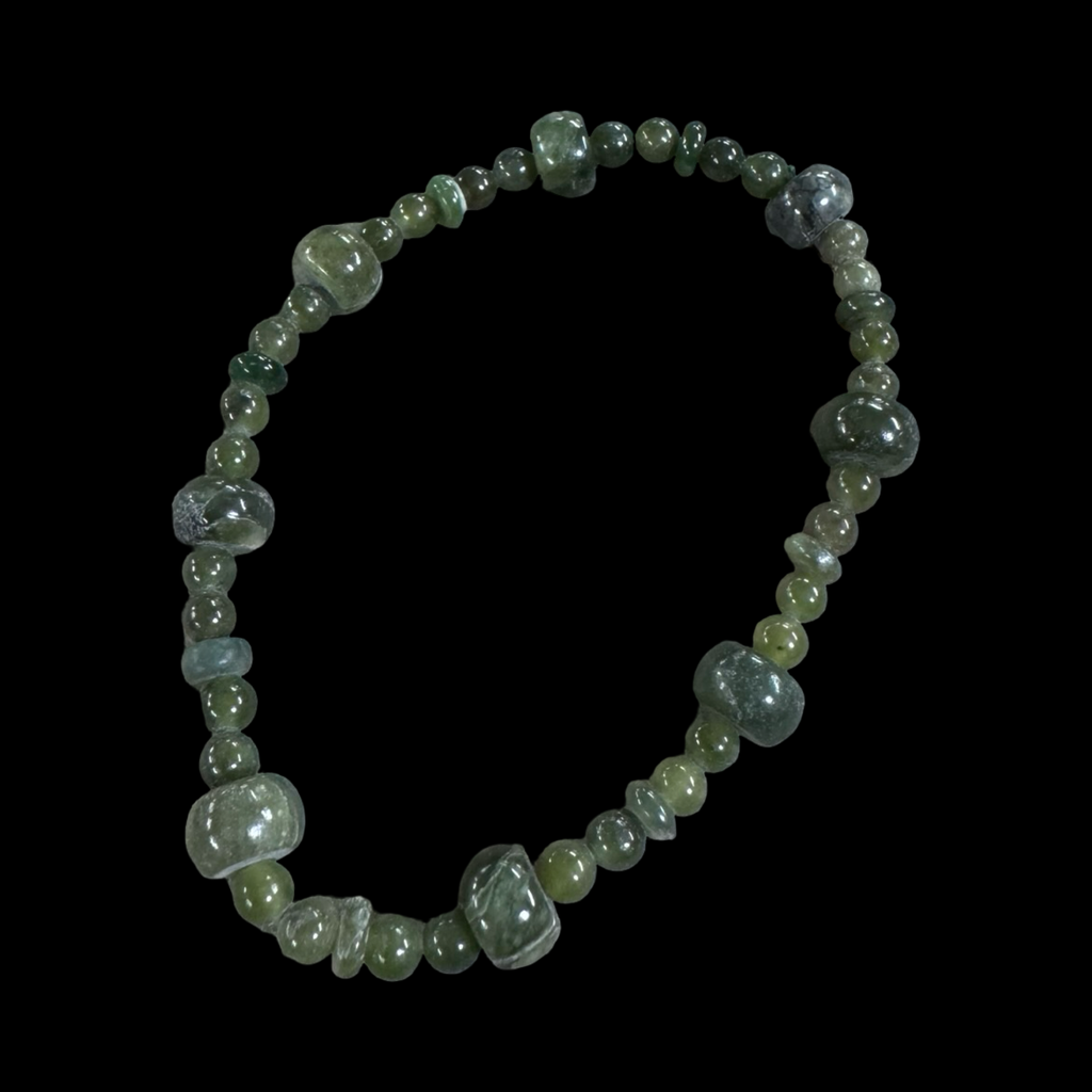 Mixed jade beaded bracelets