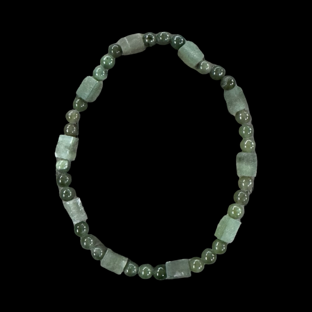 Mixed jade beaded bracelets