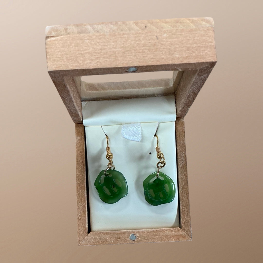 Jade Round Inukshuk Earrings