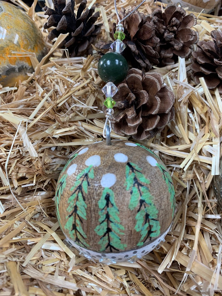 Mango Wood Christmas Ball Ornament