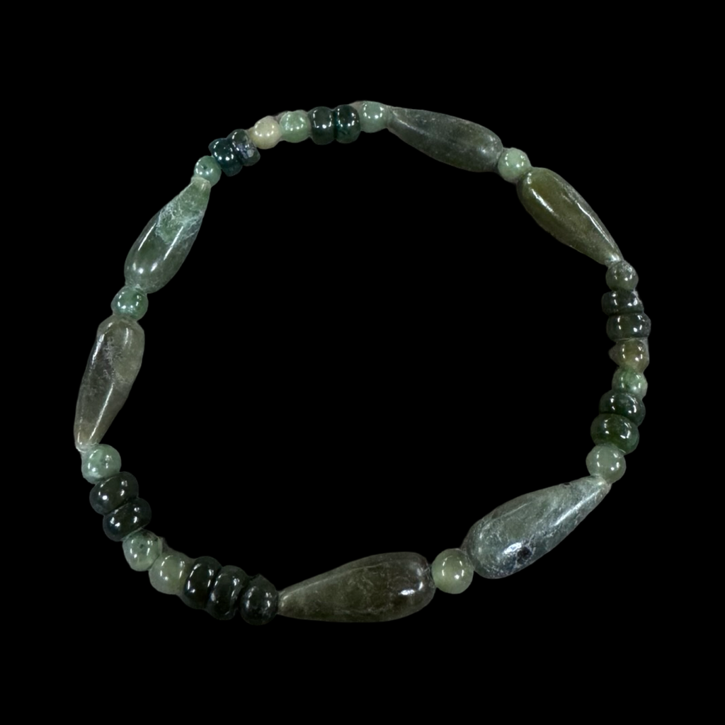 Mixed jade beaded bracelets