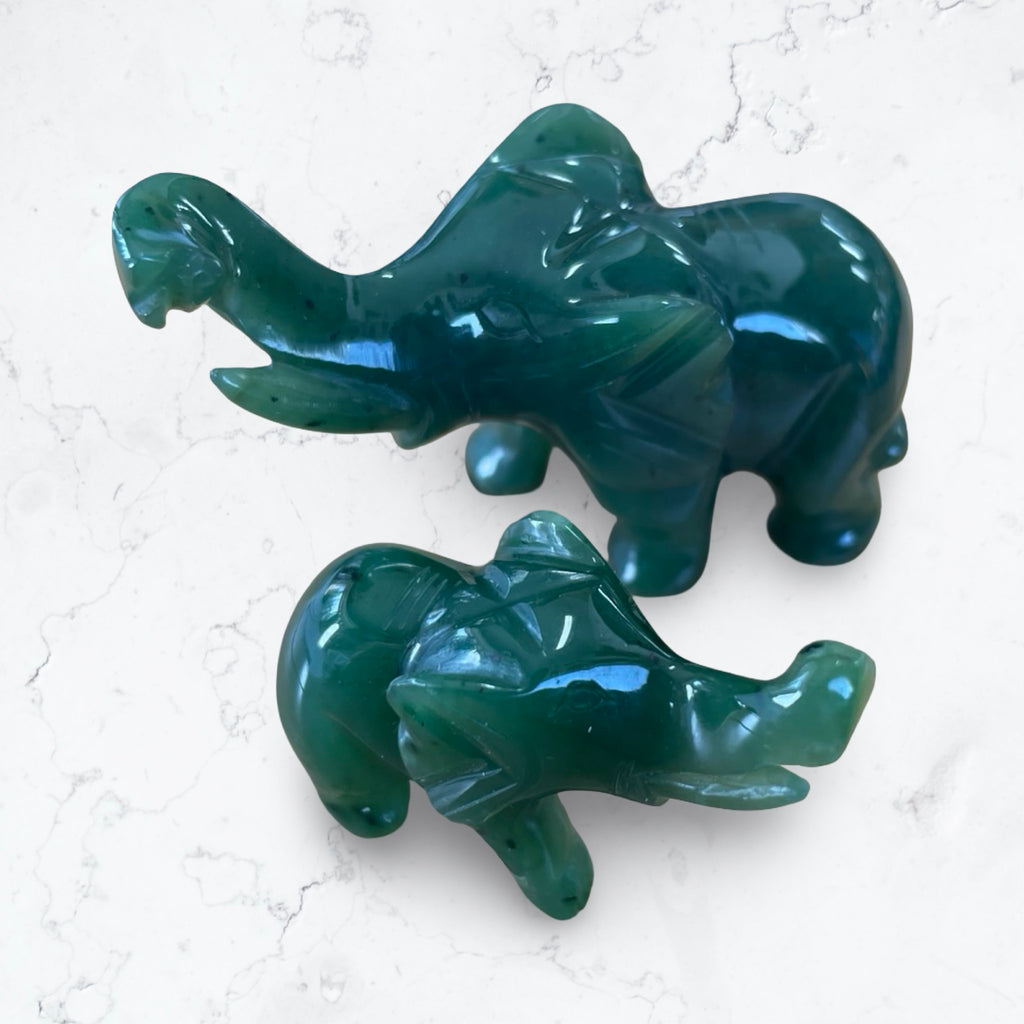 Jade Elephant with trunk up