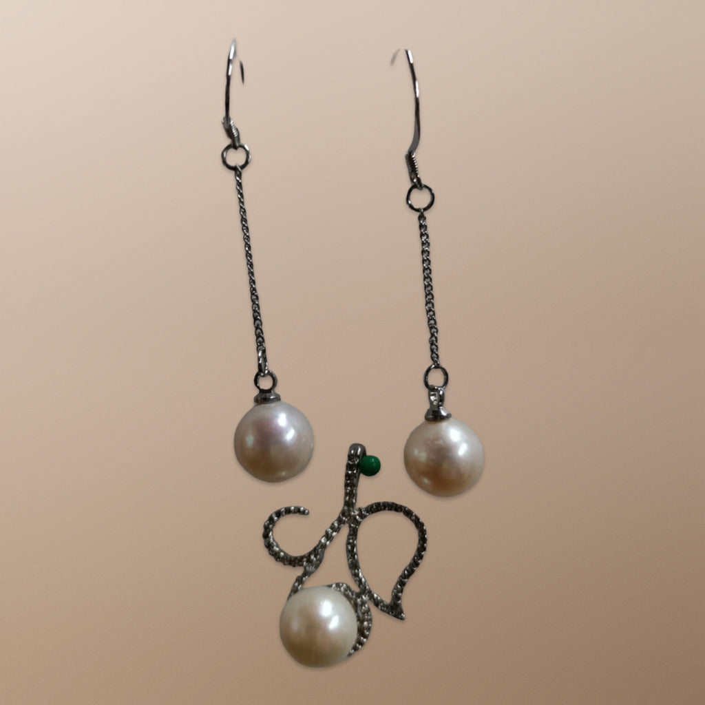 Pearl Earrings and Pendant