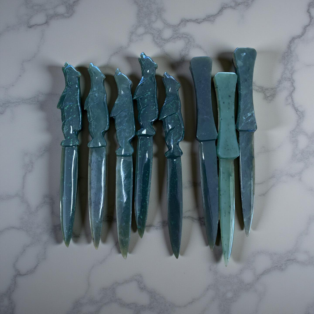 Jade Letter Opener (bamboo and bear)