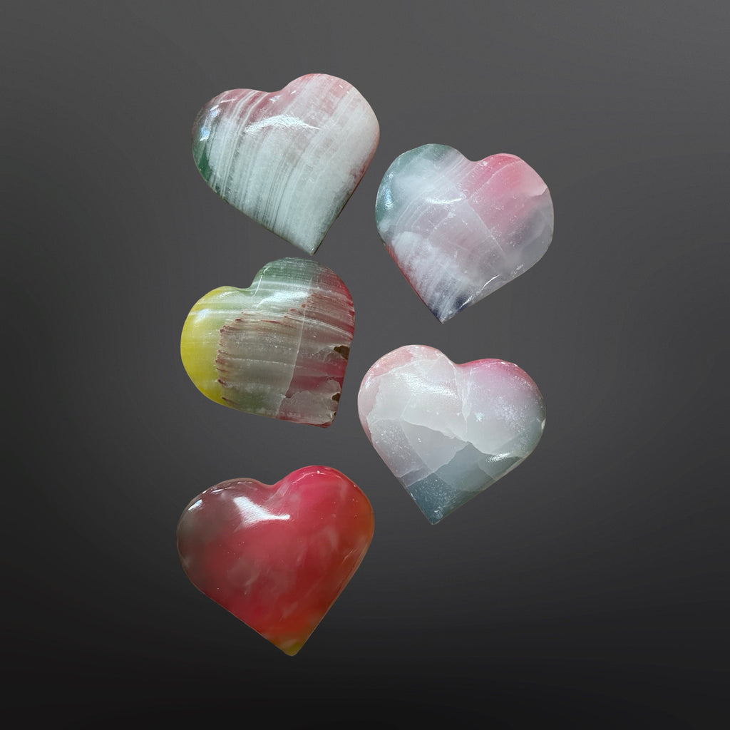 Rainbow Onyx Heart