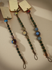 Jade Beaded Bracelet with a Flower Glass Bead
