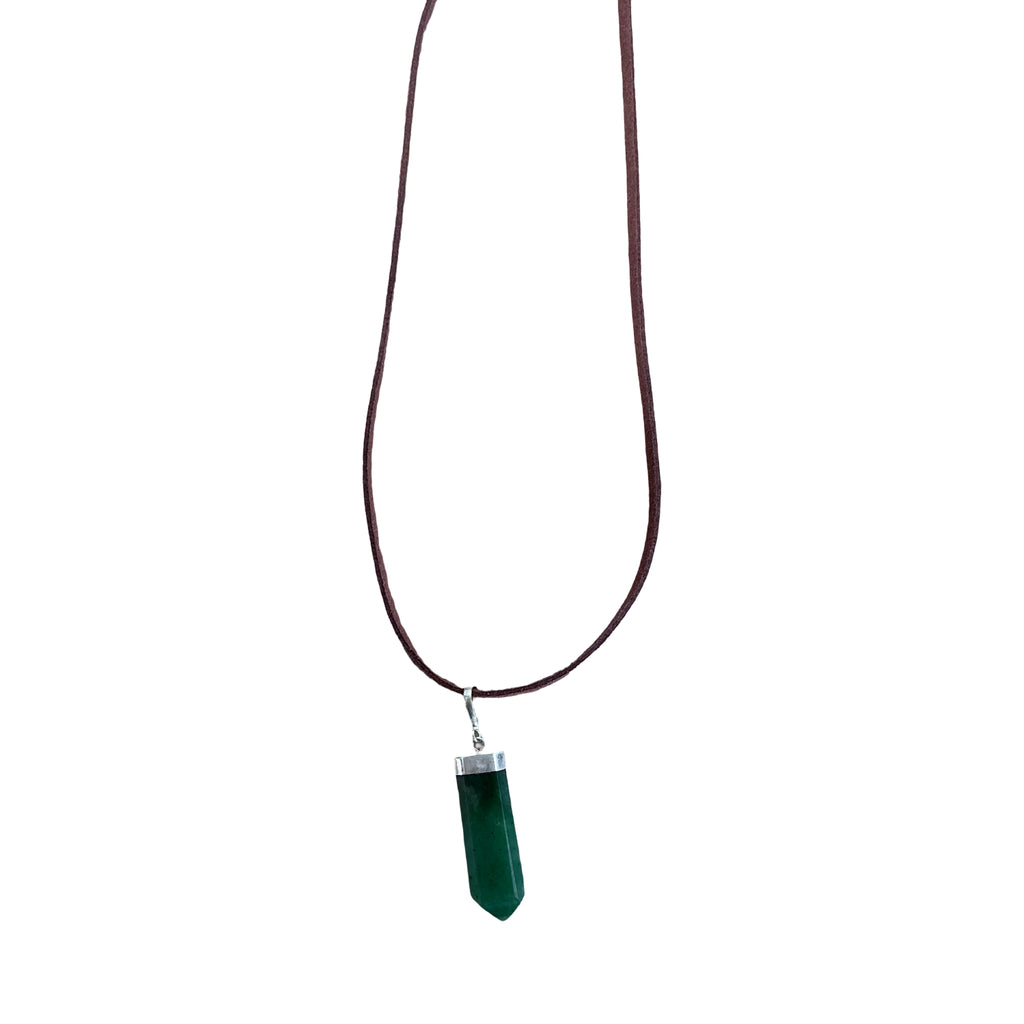 Jade Octagonal Point Pendant Nacklace