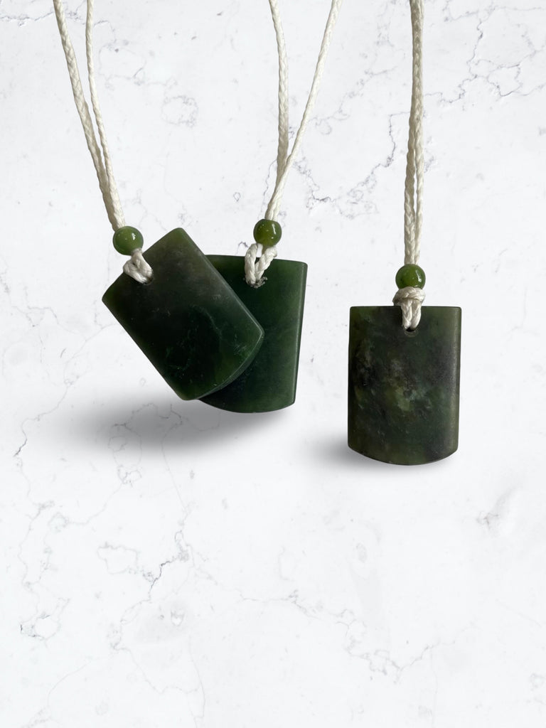 Jade Toki on adjustable white cord