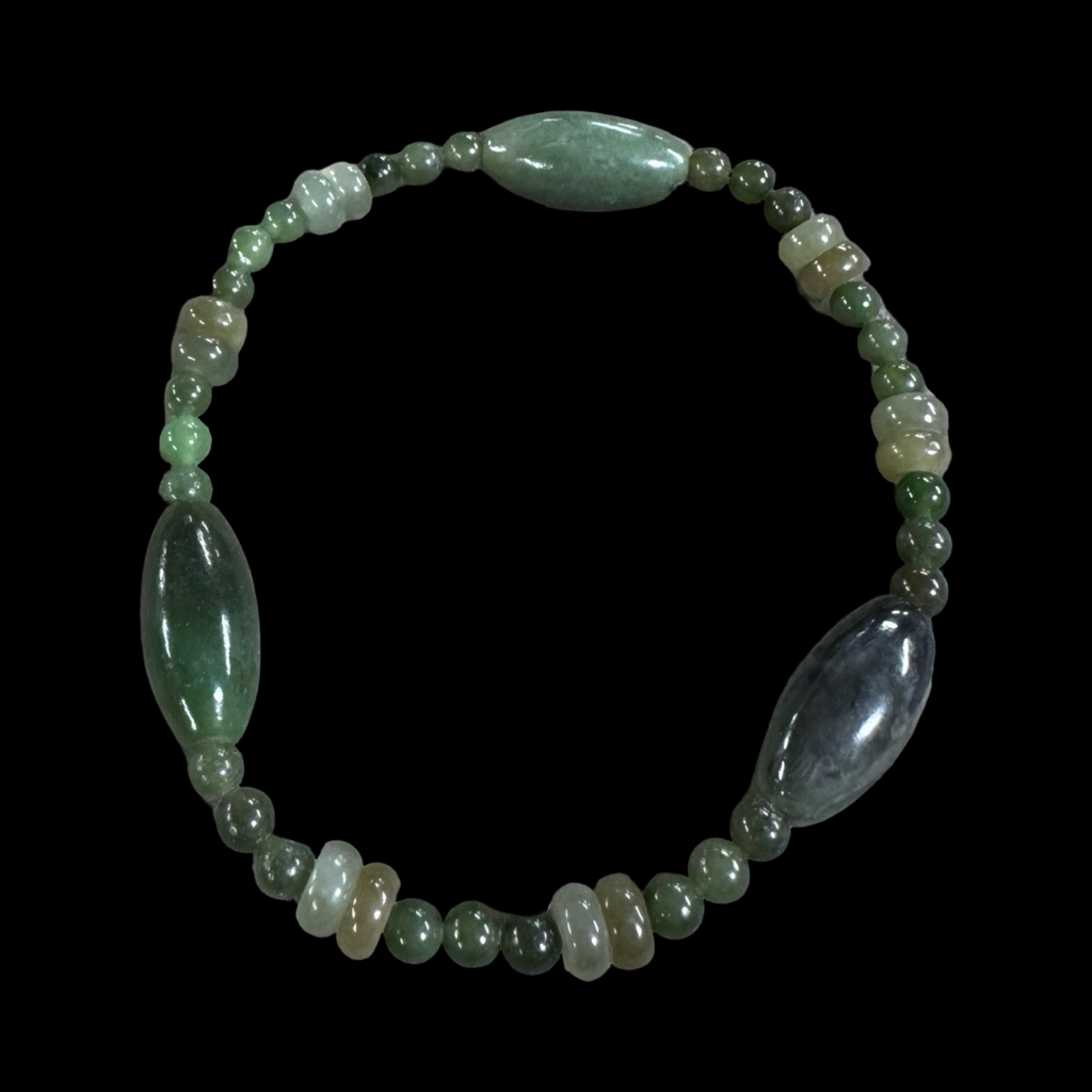 Mixed jade beaded bracelets