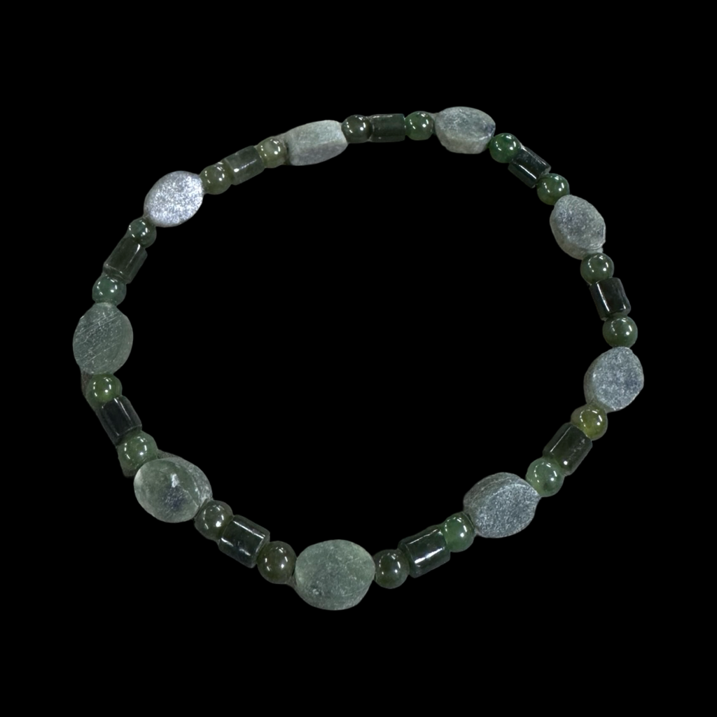 Mixed jade beaded bracelets