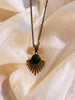 Jade Sun Burst Earrings and Necklace