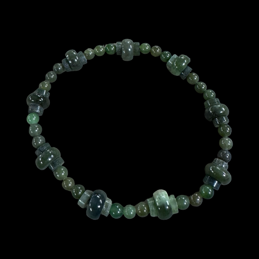 Mixed jade beaded bracelets
