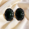 Jade Oval Vintage Earings