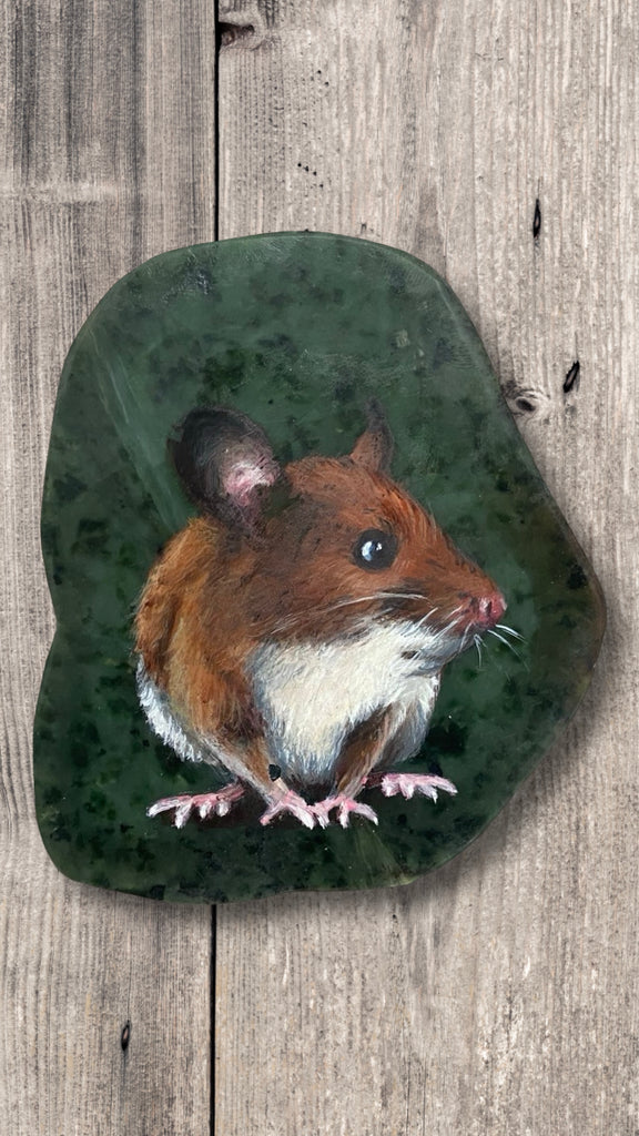 Small Mouse Painting on Jade